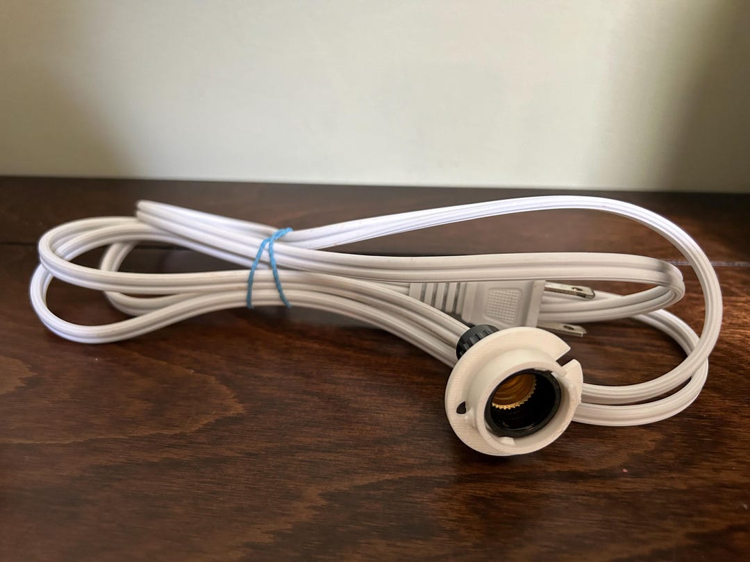 General Foam Blow Mold Light Cord C7 Clip-In Replacement - 48" White Christmas Decoration 2 thumbnail image