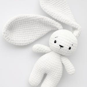 Schema all'uncinetto per coniglietto dalle orecchie lunghe – Tutorial PDF per peluche amigurumi – Peluche per regalo per neonati – Adatto ai principianti – Schema coniglietto