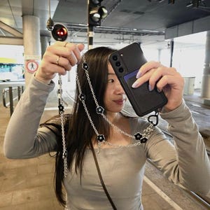 Cute Phone Strap Accessory Valentine Phone Cute Crossbody Phone Necklace Phone Chain iPhone Pro Lanyard Samsung Cell Phone Long Strap Travel