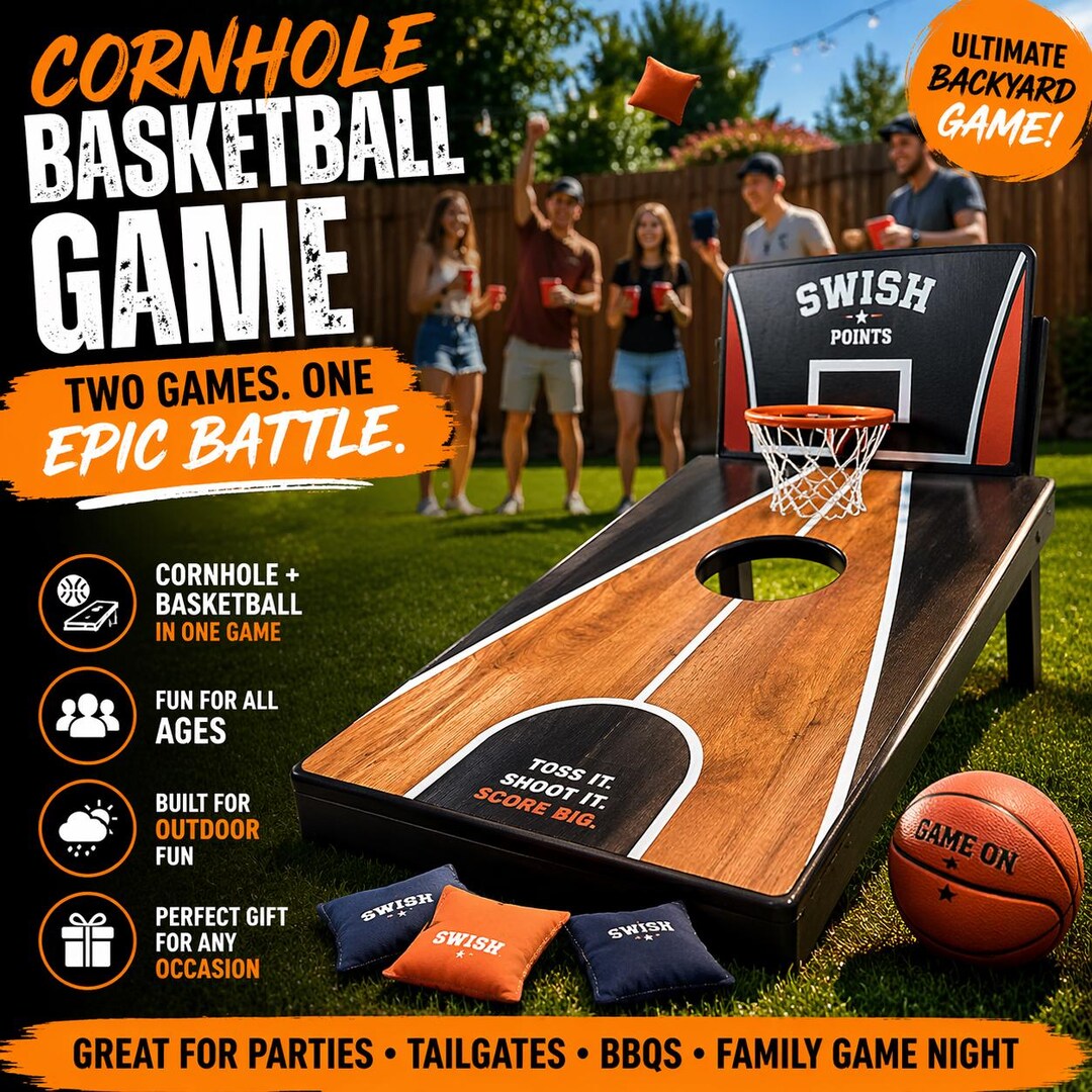 Cornhole Meets Basketball Game – Backyard Party Hit | Fun Outdoor Toss ...