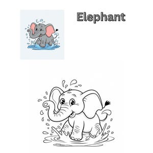 Animal Coloring Book: Bold & Easy Coloring Fun Designs with Colored References