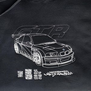 Need for Speed Most Wanted BMW E46 M3 GTR hoodie &quot;full embroidered&quot;