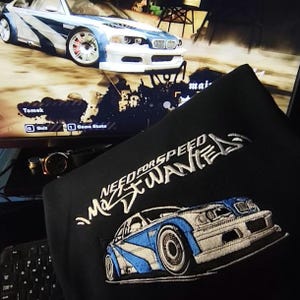 Need for Speed Most Wanted BMW E46 M3 GTR hoodie &quot;full embroidered&quot;