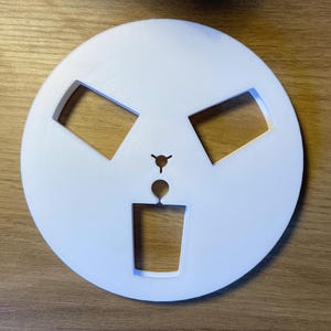 7&quot; White Reel to Reel Tape Spool – Snag-Free 3D Printed Audio Reel with Easy Start Slot, Retro Style for Vintage Tape Decks - Take Up Reel