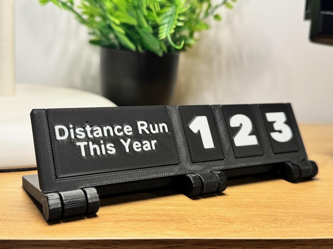 Running Miles Tracker, Kilometres Ran This Year - Gift for Runner - Etsy