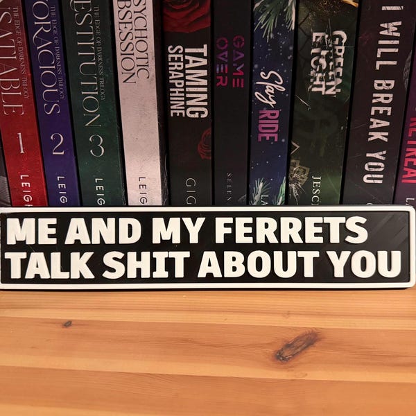 Funny Ferret Shelf Sign: 3D Printed Cage Accessory