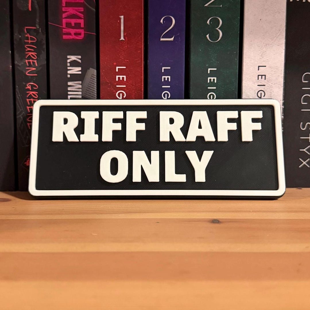 Riff Raff Humor Riff Raff Only Sign | Funny Bookshelf Decor | Dark Humor Wall Art - Etsy UK