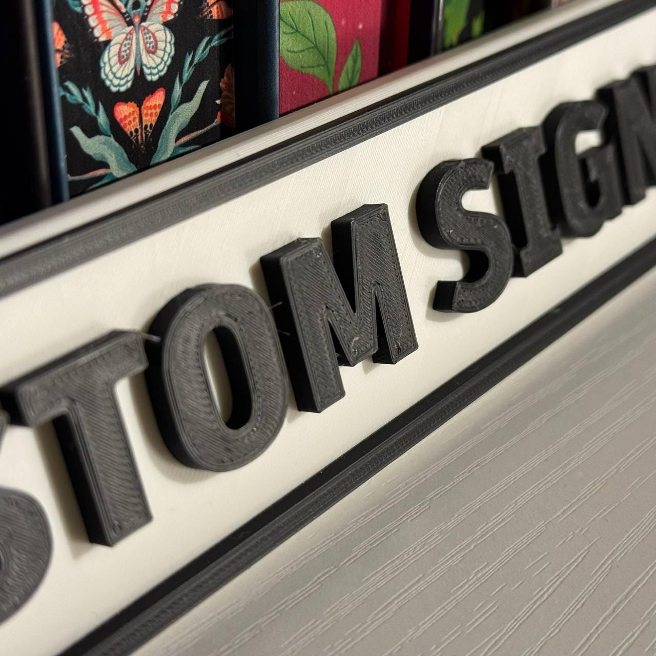 Shelf Sign Maker Custom 3D Printed Shelf Sign: Black and White Wall Decorative Plaque - Etsy