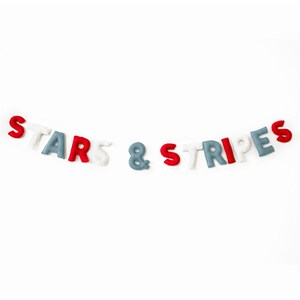 Stars & Stripes Wool Felt Garland