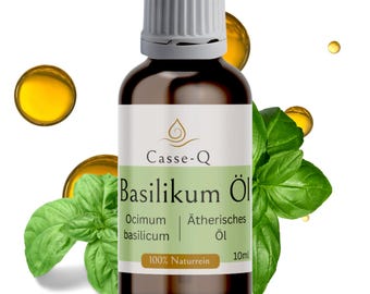100% pure basil oil – essential oil, aromatherapy, diffuser, room fragrance, DIY cosmetics & massage | hand-bottled