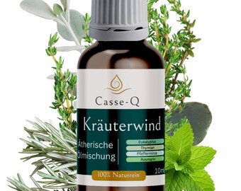 Herbal Wind – essential oil blend for diffusers & room fragrance | Eucalyptus, thyme, peppermint, rosemary | all natural