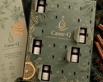 2026 Advent Calendar Essential Oils | 24 x 10 ml Pure | Aromatherapy Fragrance Advent Calendar | Hand-bottled in Germany