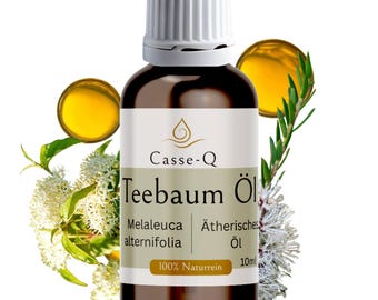 Tea tree oil 100% pure – essential oil, aromatherapy, diffuser, room fragrance, DIY cosmetics & massage | hand-bottled in Germany