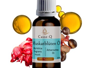 100% pure nutmeg flower oil – essential oil, aromatherapy, diffuser, room fragrance, DIY cosmetics & massage | hand-bottled