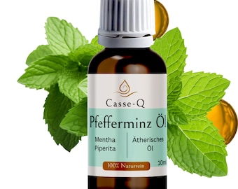 Peppermint oil 100% pure – essential oil, aromatherapy, diffuser, room fragrance, DIY cosmetics & massage | hand-bottled in Germany