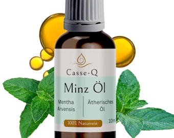 100% pure natural mint oil – essential oil (Mentha arvensis / field mint) for aromatherapy, diffusers, room fragrance & massage | hand-bottled