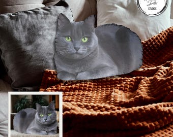Almohada con foto de gato personalizada: regalo conmemorativo personalizado para tu mascota