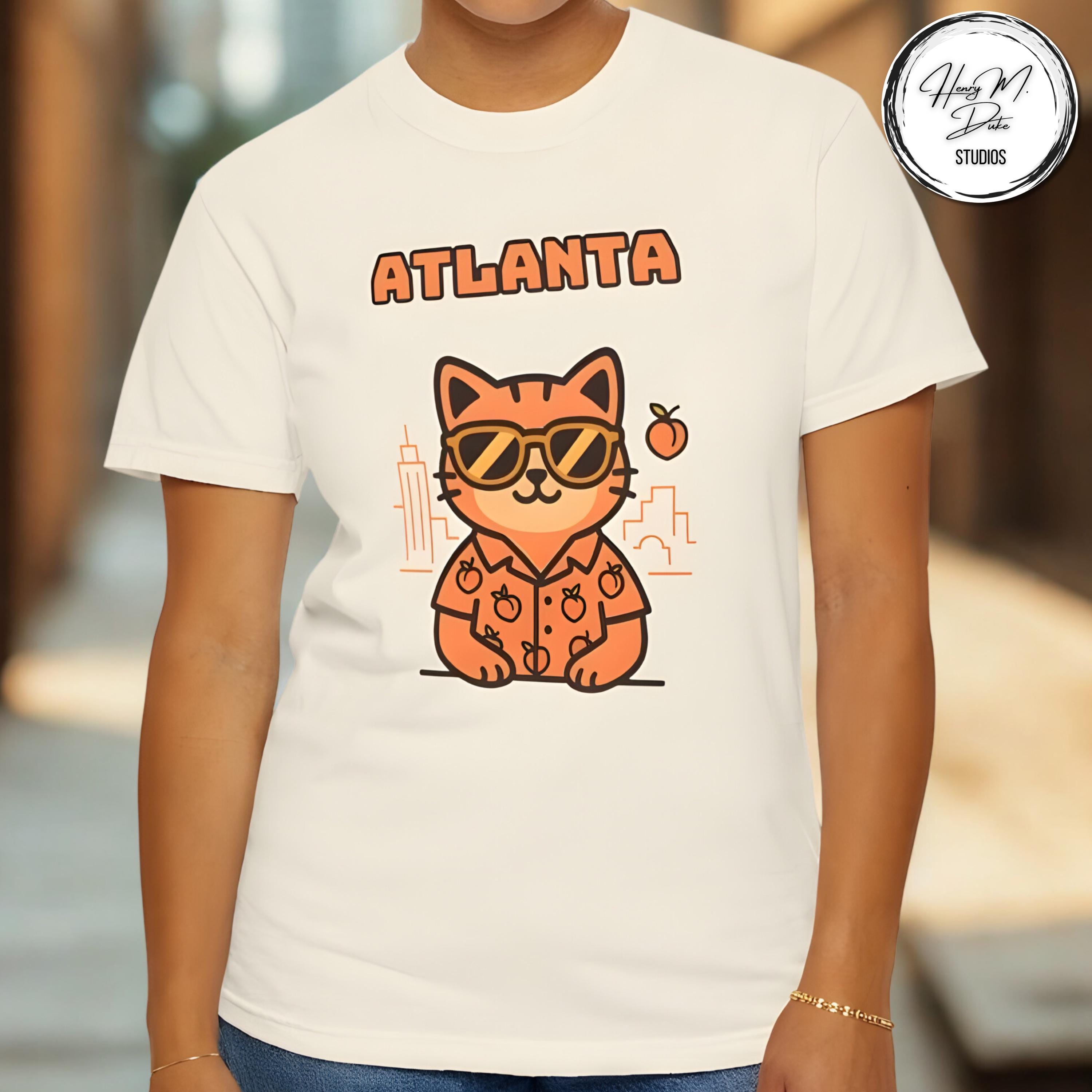 Atlanta Cat T-shirt: Peach State Pride, Unisex Graphic Tee