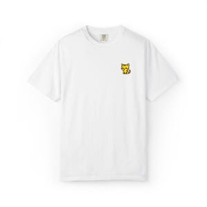 Embroidered Pocket Cat T-Shirt: Unisex Cotton Graphic Tee image 2