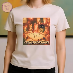 Critical Purr-formance - Cats Playing DnD Print - Funny Cat RPG Artwork - Gaming Cat Lovers Gift - Dungeons and Dragons Cat Art