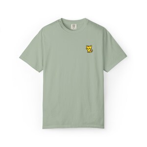 Embroidered Pocket Cat T-Shirt: Unisex Cotton Graphic Tee image 4