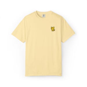 Embroidered Pocket Cat T-Shirt: Unisex Cotton Graphic Tee image 3