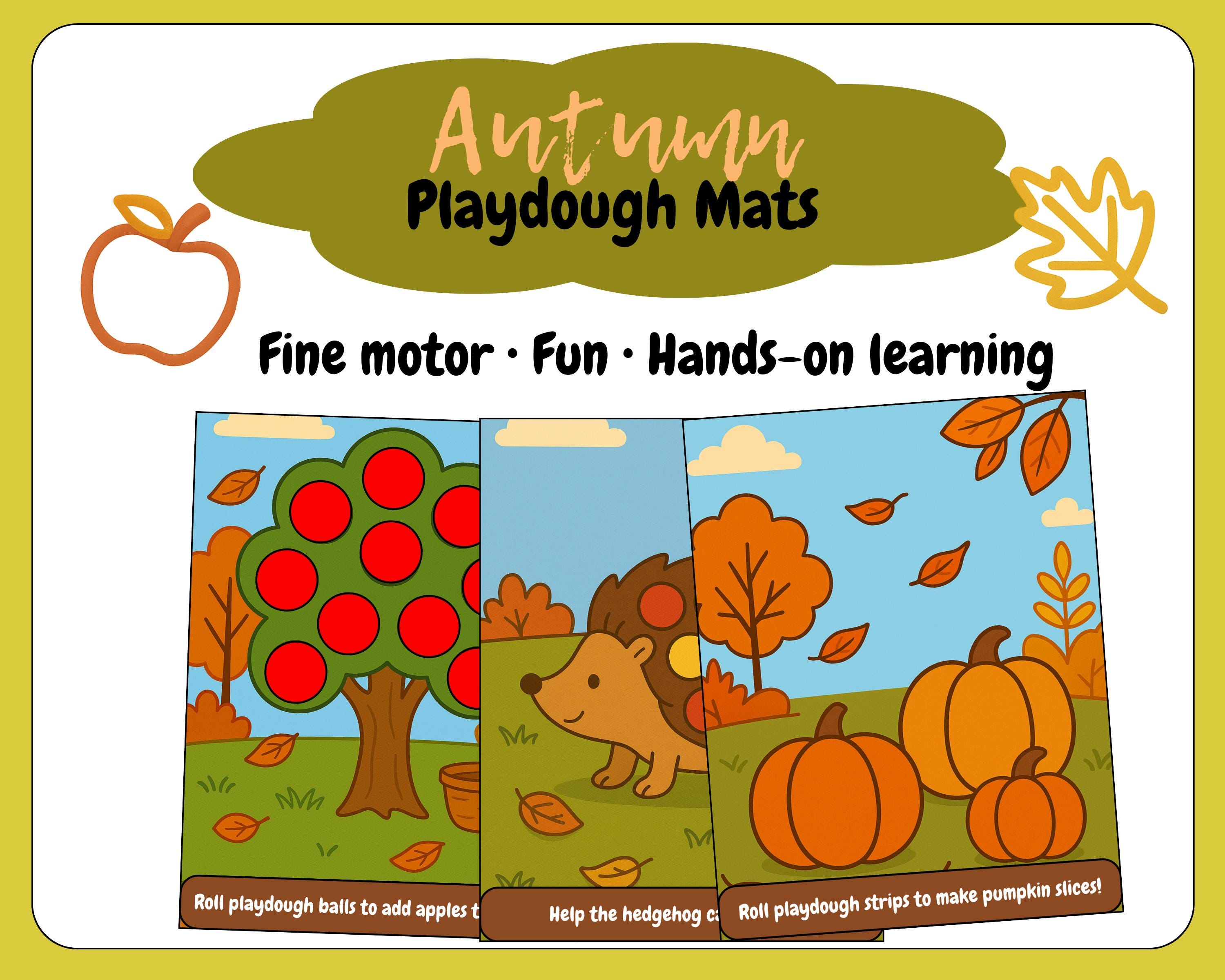 Autumn Playdough Mats | Fall Fine Motor Activities | Preschool ...