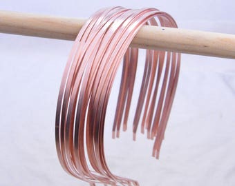 12 METAL HEADBANDS WHOLESALE LOT HAIRBANDS BEND END SILVER METAL HEADBAND 5mm