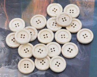 Tiny Dark Brown Wooden Button Small Natural Wood Buttons | Etsy