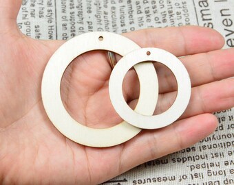 15pcs Large oval wooden earringnecklace charm flat wood connector.unfinished natural wood pendant.52x19mm