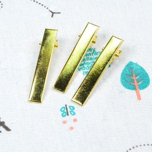 100 pcs gold metal clips, alligator hair clips 47x8mm