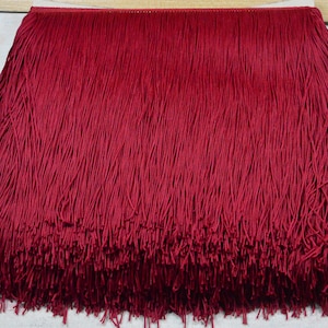 8 inch (20cm) Chainette Fringe Trim #Cf08,, Rose Pink #07 (Rose Pink) 5 Yards (15 ft/4.5m)