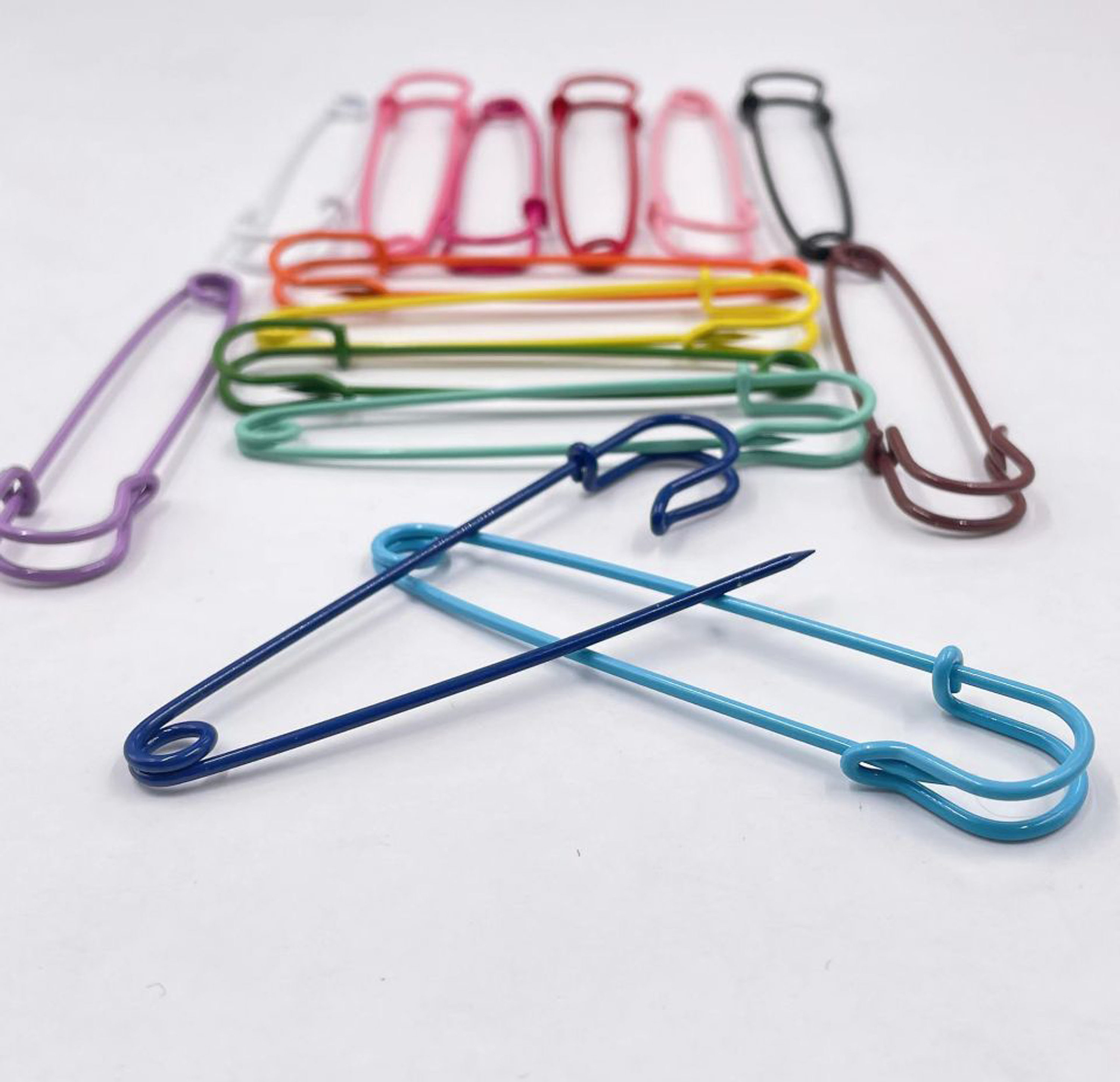 10 Pcs/30 Pcs Enamel Metal Safety Pin, Large Brooch Pin for Jewelry Making  60mm, Choose Your Color 