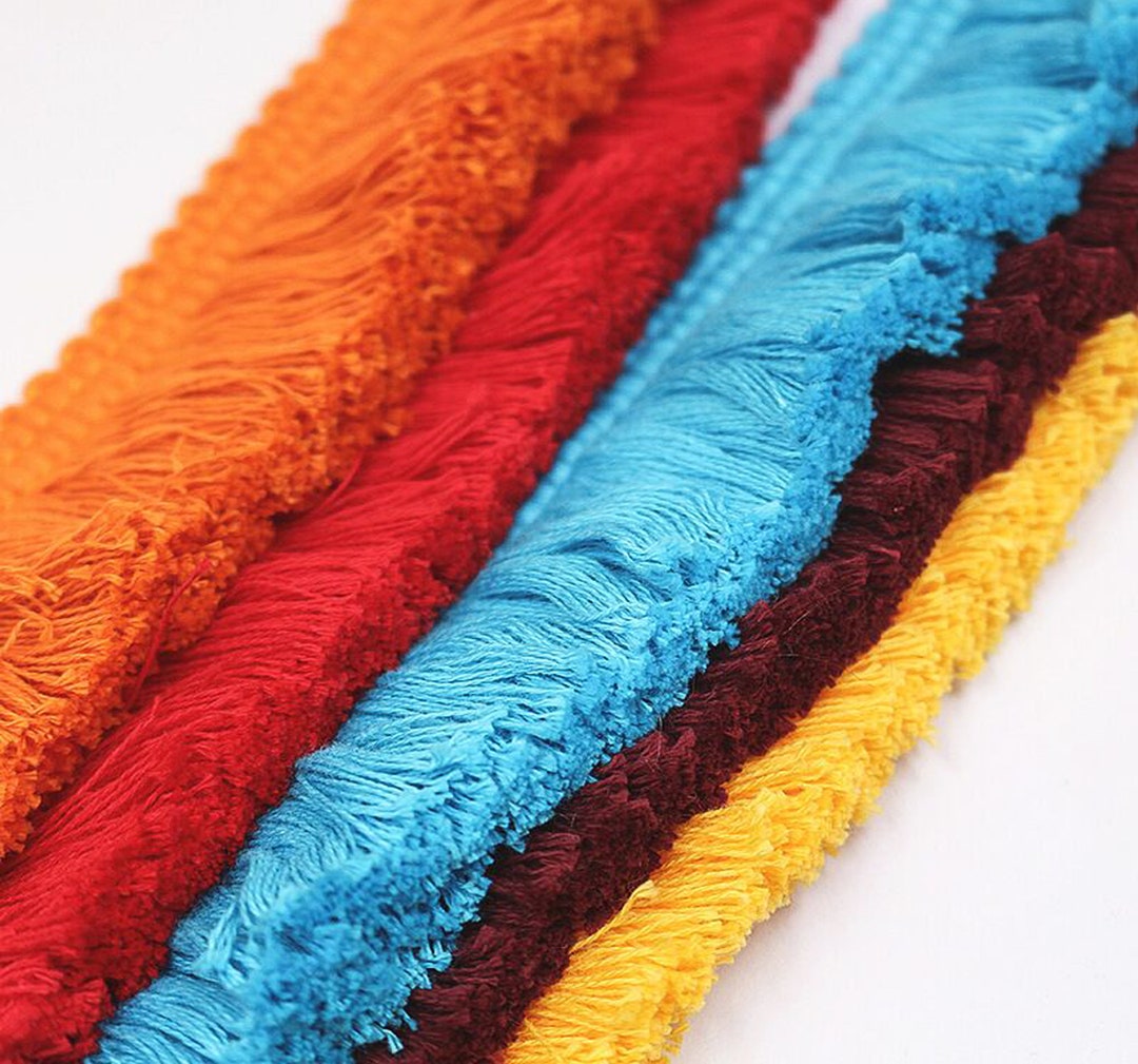 10ft 100 Cotton Brush Fringe Tape, 38mm Wide Cotton Tassel Fringe Trim