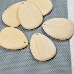 10pcs/30pcs Unfinished wooden charms, Wood teardrops, Wooden earring charms, Unpainted earring teardrops jewelry wood supply 33x43mm