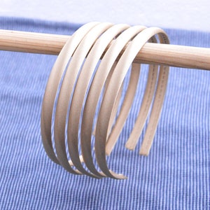 10pcs x 10mm satin headbands, Raw silk satin wrapped plastic headbands, plain hair bands hair hoops