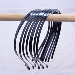 20pcs x 5mm black metal headband, black tone metal hair bands