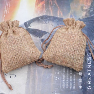 Natural linen gift bags 20 gift bags jewelry bags gift bag linen linen bags linen favor bag candy bags 3.25/'/'x2.5/'/' small favor bags