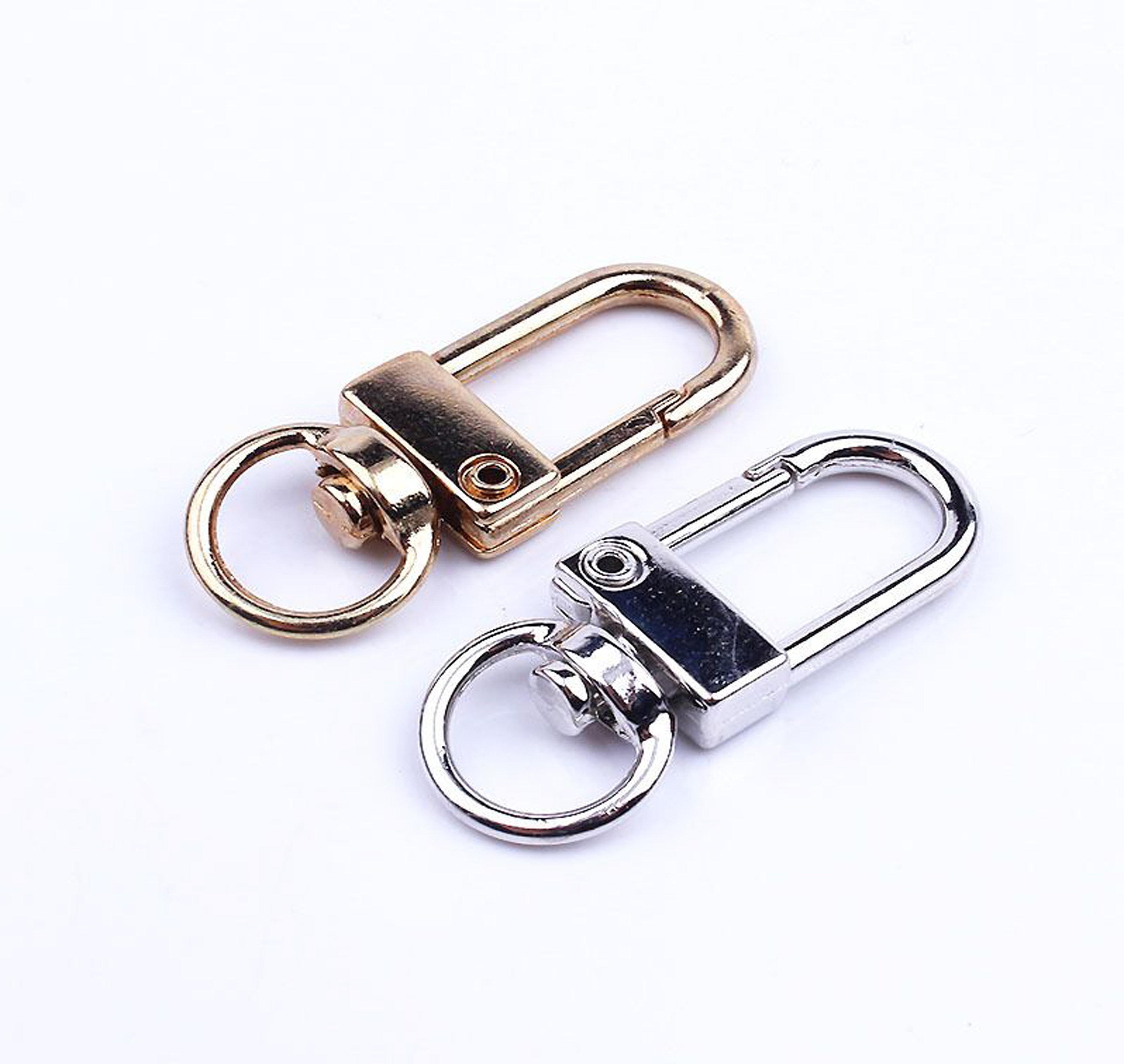 Silver Split Key Ring w/ Big Lobster Clasp & Swivel Ring (30mm x 68mm, MiniatureSweet, Kawaii Resin Crafts, Decoden Cabochons Supplies