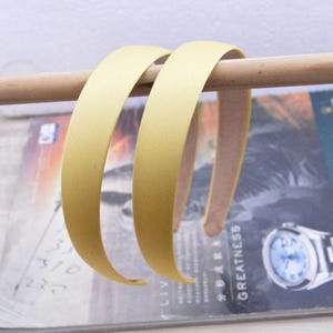 10pcs of 20mm satin headbands, Gold Satin covered plastic headbands, satin hair bands hair hoops
