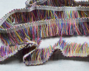 10ft Multicolor Cotton Brush Fringe ribbon cotton fringe Trim Tape Lace Gypsy Bohemian Boho fringed ribbon costume trim