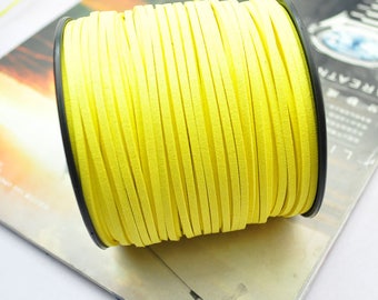 LIUXIN 5 Yards 3mm Piatto In Finta Pelle Scamosciata Intrecciata Cavo Coreano In Pelle Di Velluto A Mano Filo Corda Corda Per Gioielli Fai Da Te Che Fanno Forniture - Foto 12