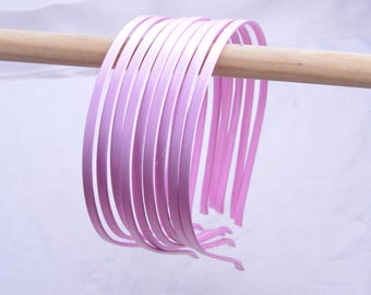 10pcs Tulip satin wrapped metal hair band 5mm Satin headband Metal headband