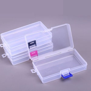 Small Clear Plastic 8 Compartment Storage Box With Lid for Beading, Sewing,  Jewellery and Other Small Items 