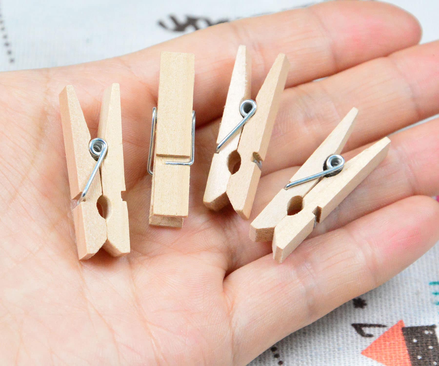 100 Pcs Wooden Clip Wood Trim Wood Clothes pin Household Decor Laundry  Hanging Clips Small Wood Closepins Clips Clothes pins Wooden Small Clothes  pins