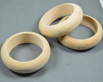 5 pcs of wooden bangles, unfinished wood bracelets, large wood circle, natural wood bangle bracelet wood handpaint supply