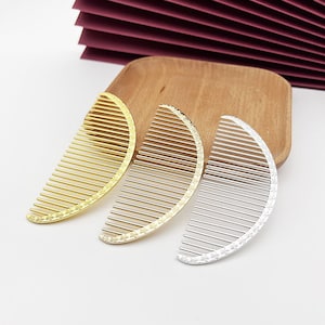 Silver/Gold/KC Gold filigree flower Metal comb, 95x39mm Metal hair comb hair brush hair accessories