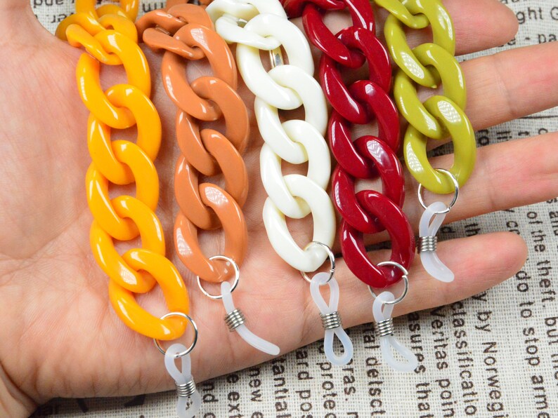 Plastic Chain Acrylic Chain With Flat Open Links Glasses Etsy