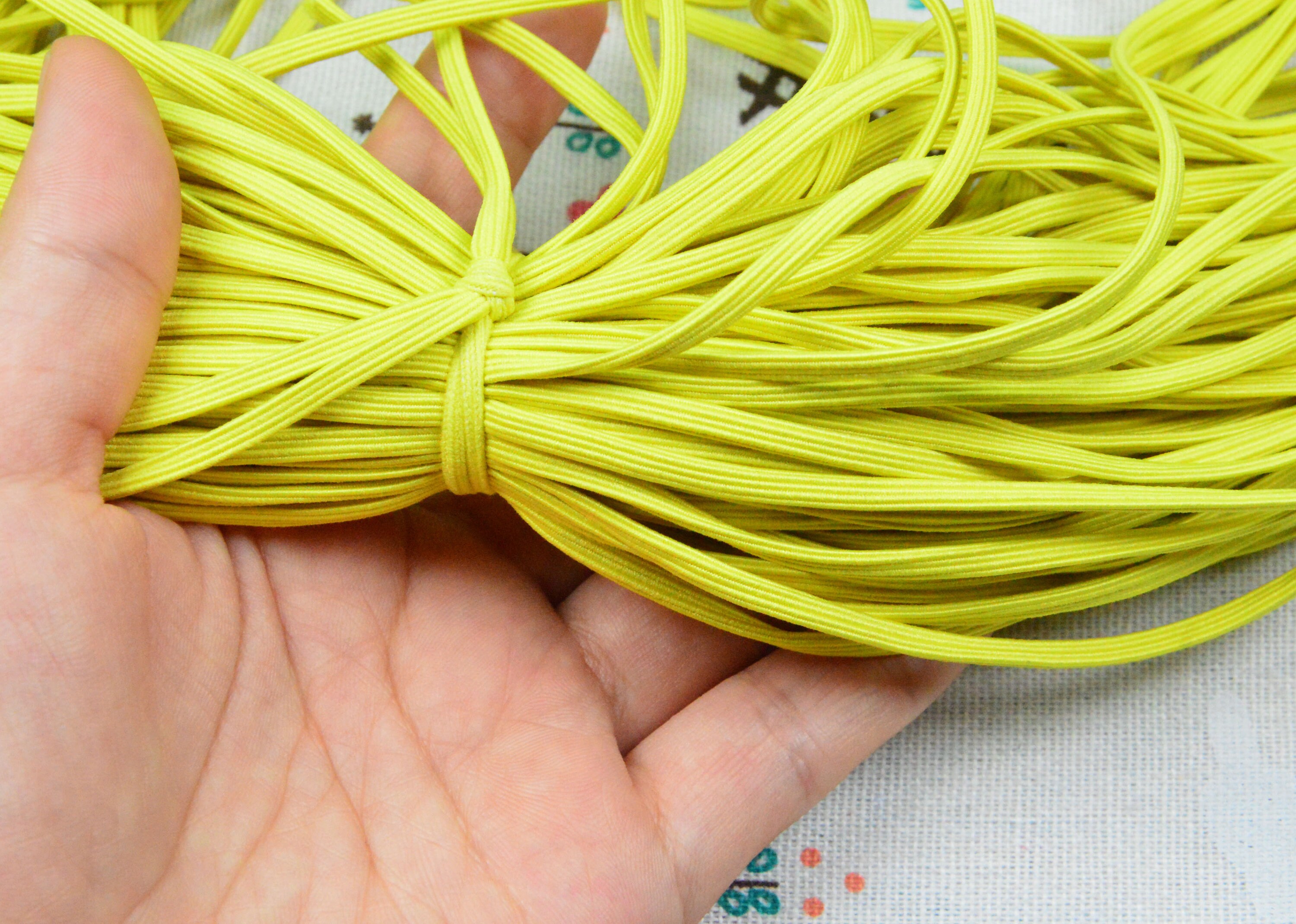100 yds yellow elastic cord flat elastic stretch drawstring Etsy