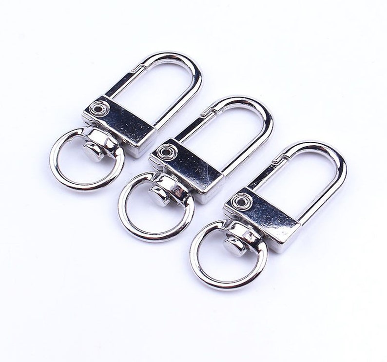 Silver/gold Metal Square Swivel Clasp Keychain Lobster Clasp Etsy